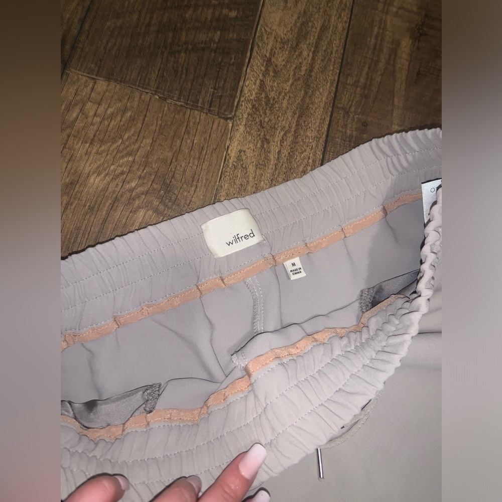 Aritzia Wilfred Buffon Pant Crepe Drawstring Joggers spring casual elastic $98 - Picture 4 of 6